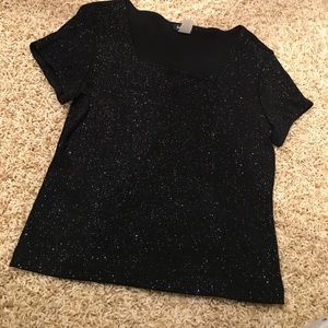🌿 2 for 15$ Nordstrom MSK : Black Glitter Crop